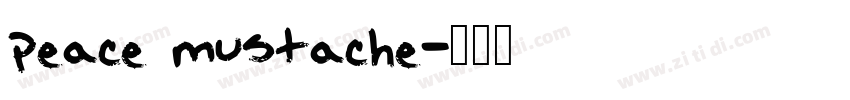 peace mustache字体转换